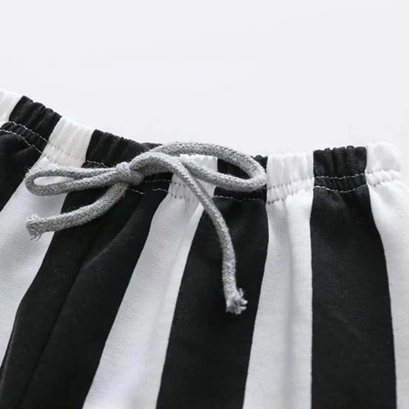 Long Sleeve Cartoon Shark Sweater Stripe Elastic Pants Outfit - Image 9