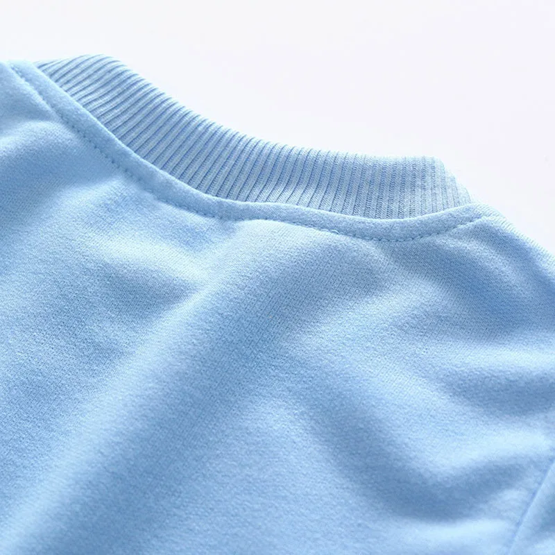 Long Sleeve Cartoon Shark Sweater Stripe Elastic Pants Outfit - Image 4