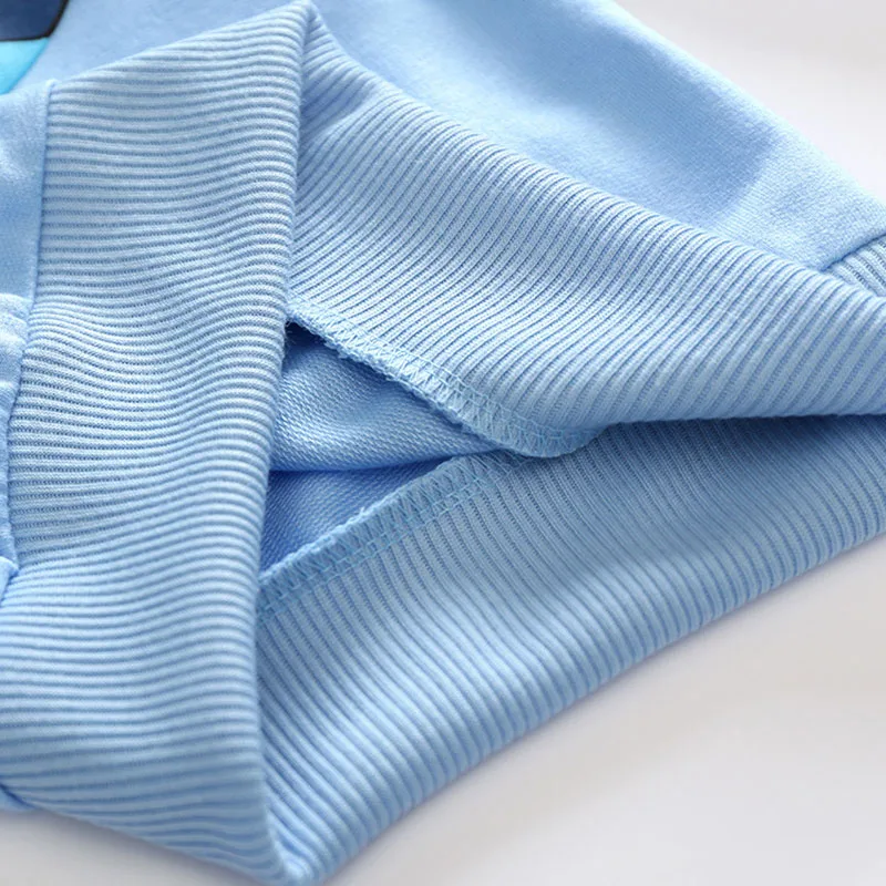 Long Sleeve Cartoon Shark Sweater Stripe Elastic Pants Outfit - Image 8