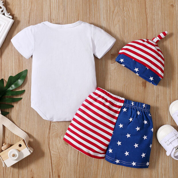 Baby 4th of July Onesie & American Flag Shorts