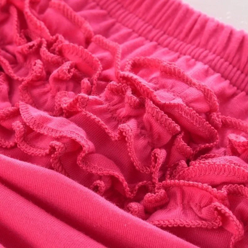 Baby Girl's Angel Wing Shirt Short Sleeve Text Print and Ruffled Laced Short Dress - Image 5