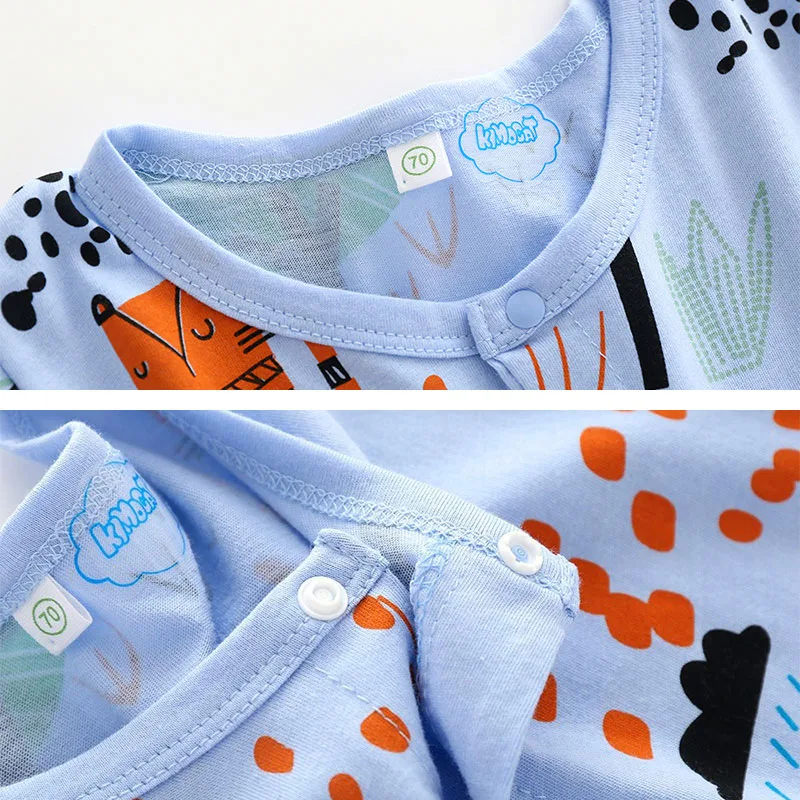 Baby Cartoon Prints One-Piece Romper Outfit - Image 3