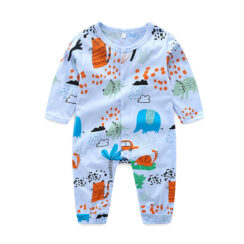 Baby Cartoon Prints One-Piece Romper Outfit