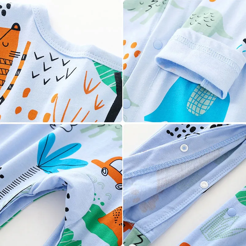 Baby Cartoon Prints One-Piece Romper Outfit - Image 4