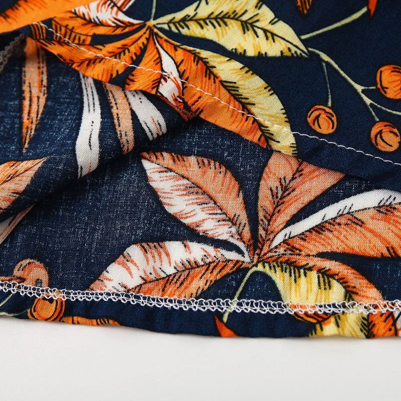 Baby Girl Autumn Leaf Pattern Beachwear Sun Dress Sleeveless - Image 5