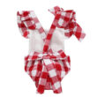 Baby Girl Backless Onesie in Checker