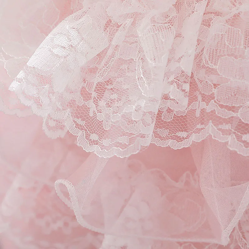 Princess Floral Lace French Maid Dress Tiered Sleeveless - Image 5