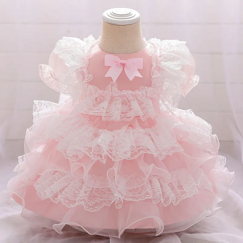 Princess Floral Lace French Maid Dress Tiered Sleeveless