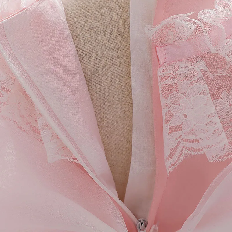 Princess Floral Lace French Maid Dress Tiered Sleeveless - Image 4