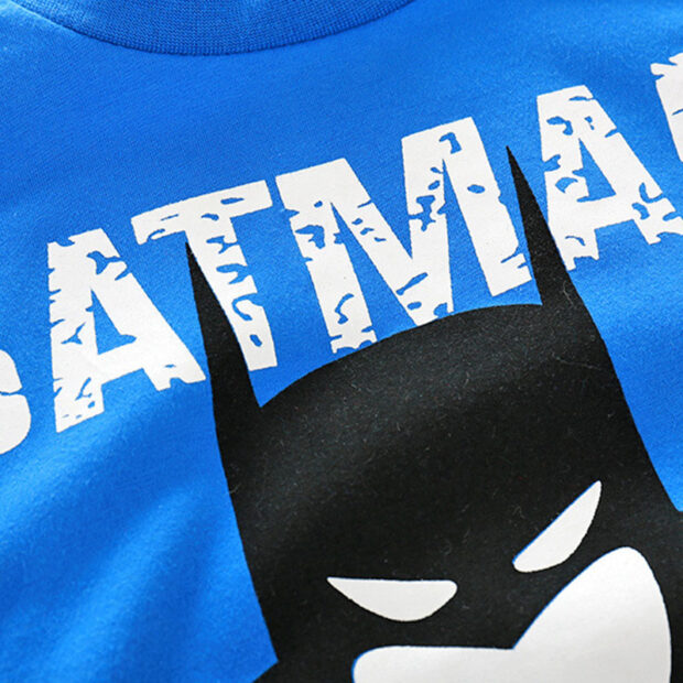 Toddler Cartoon Batman T-Shirt with Cape & Denim Jeans - Image 4