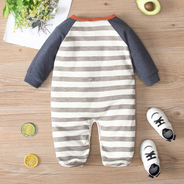 Bear Design Footie Pajamas Romper Long Sleeve - Image 2