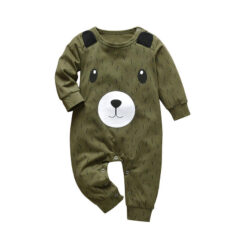 Bear Face with Ears Jumpsuit Sleepwear Long Sleeve