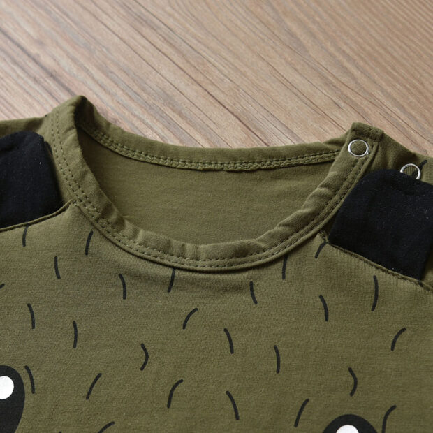 Bear Face with Ears Jumpsuit Sleepwear Long Sleeve - Image 2
