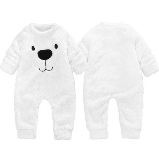 Fleece Bear Sleepwear Romper Long Sleeve - Image 2