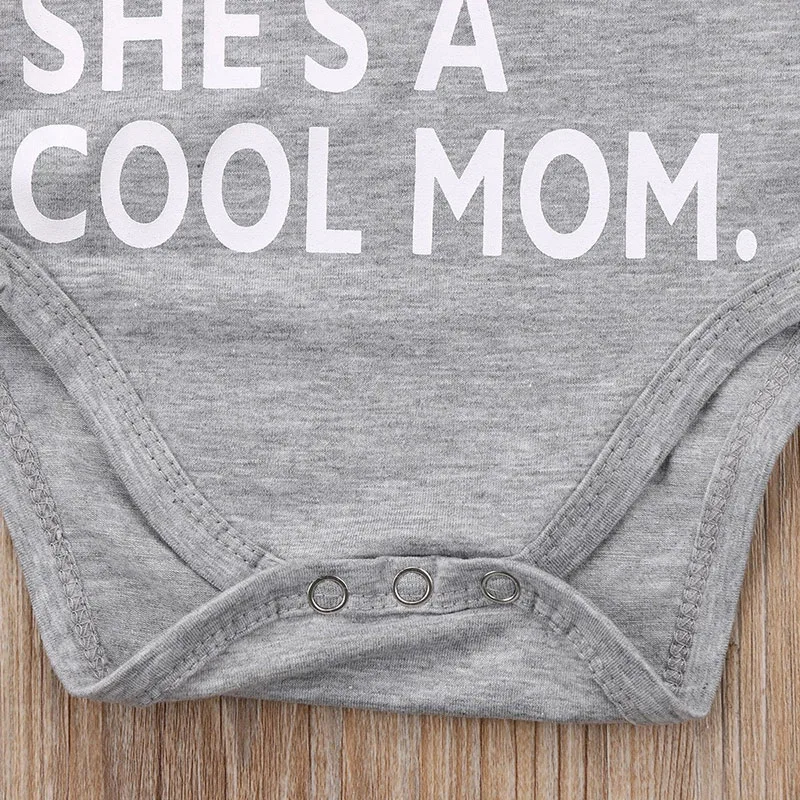 Baby Boy's & Girl's Bodysuit Short Sleeve Funny Quote Cool Mom - Image 6