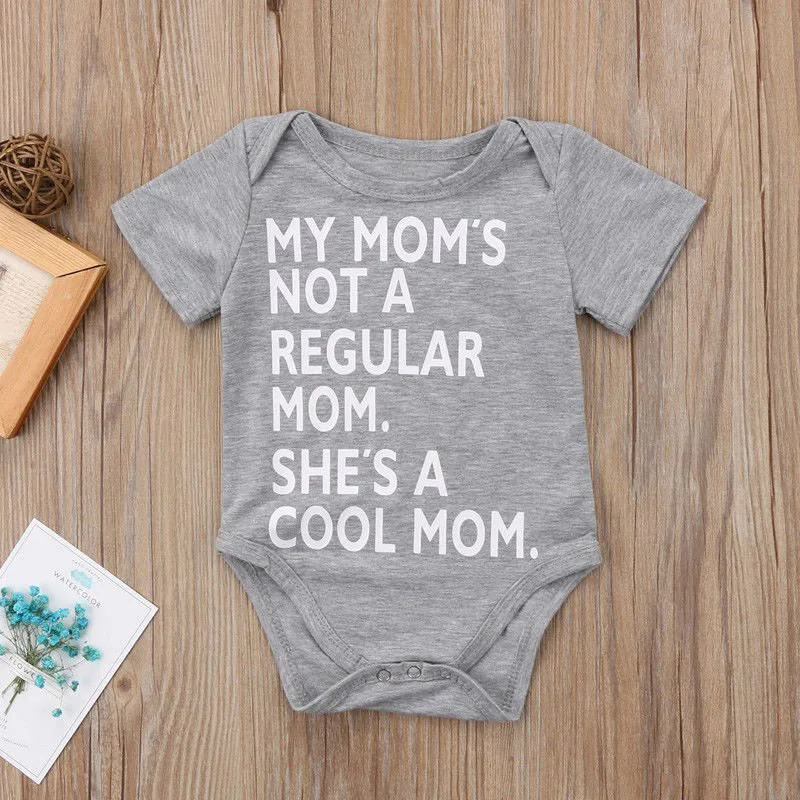 Baby Boy's & Girl's Bodysuit Short Sleeve Funny Quote Cool Mom - Image 2