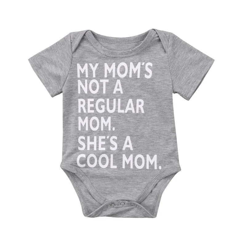 Baby Boy's & Girl's Bodysuit Short Sleeve Funny Quote Cool Mom
