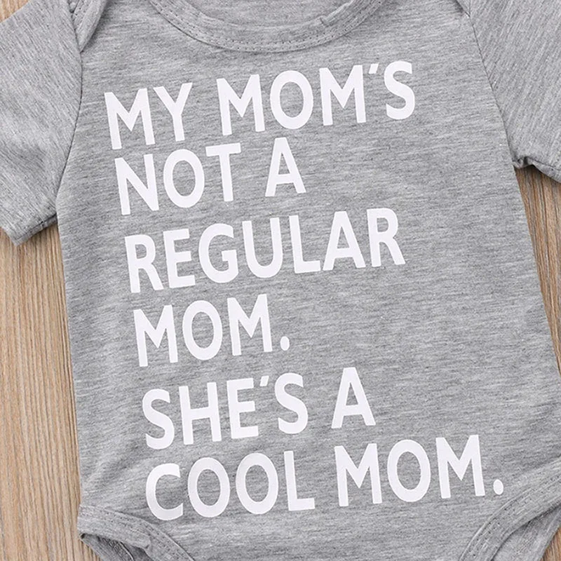 Baby Boy's & Girl's Bodysuit Short Sleeve Funny Quote Cool Mom - Image 5