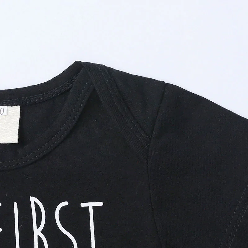 Born To be Wild Tattoo Sleeve Onesie with My First Christmas Letter Print Long Sleeve - Image 3