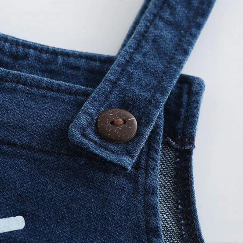 Baby Bow Tie Stripe T-Shirt & Wink Face Denim Overall Pants for Boys & Girls - Image 11