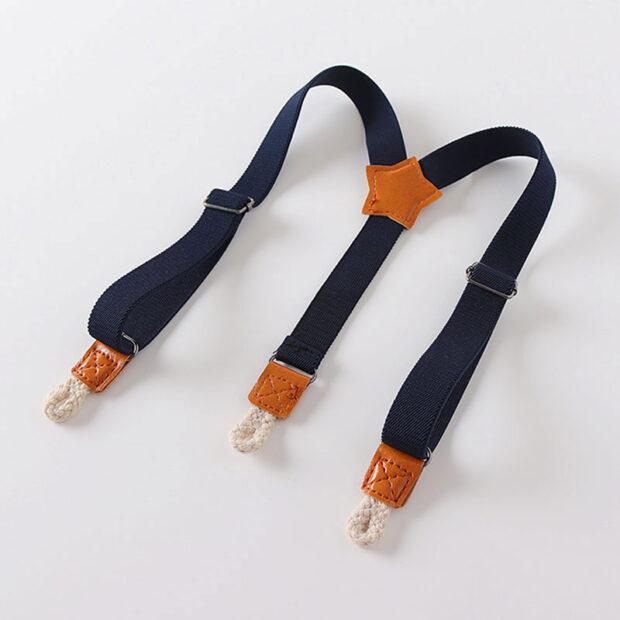 Baby Boy Gentlemen Bow Tie Stripe Dress Shirt Long Sleeve, Suspenders Pants 2 pcs Outfit - Image 9