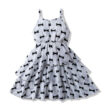 Baby Suspender Sun Dress Bow Tie Print