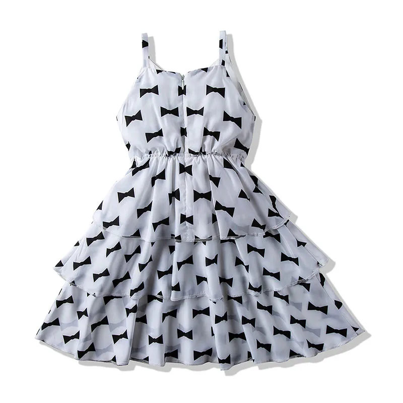 Bow Tie Print Suspender Sun Dress Sleeveless - Image 2