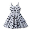 Baby Suspender Sun Dress Bow Tie Print