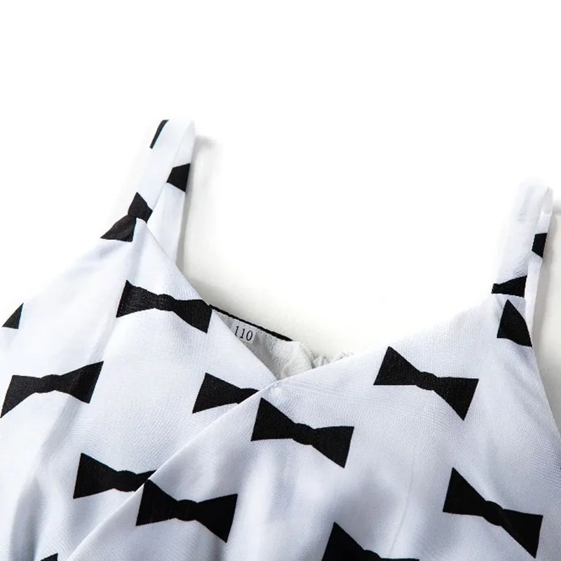 Bow Tie Print Suspender Sun Dress Sleeveless - Image 3