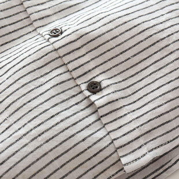 Long Sleeves Stripe T-Shirt Bowtie with Suspenders Trousers - Image 6