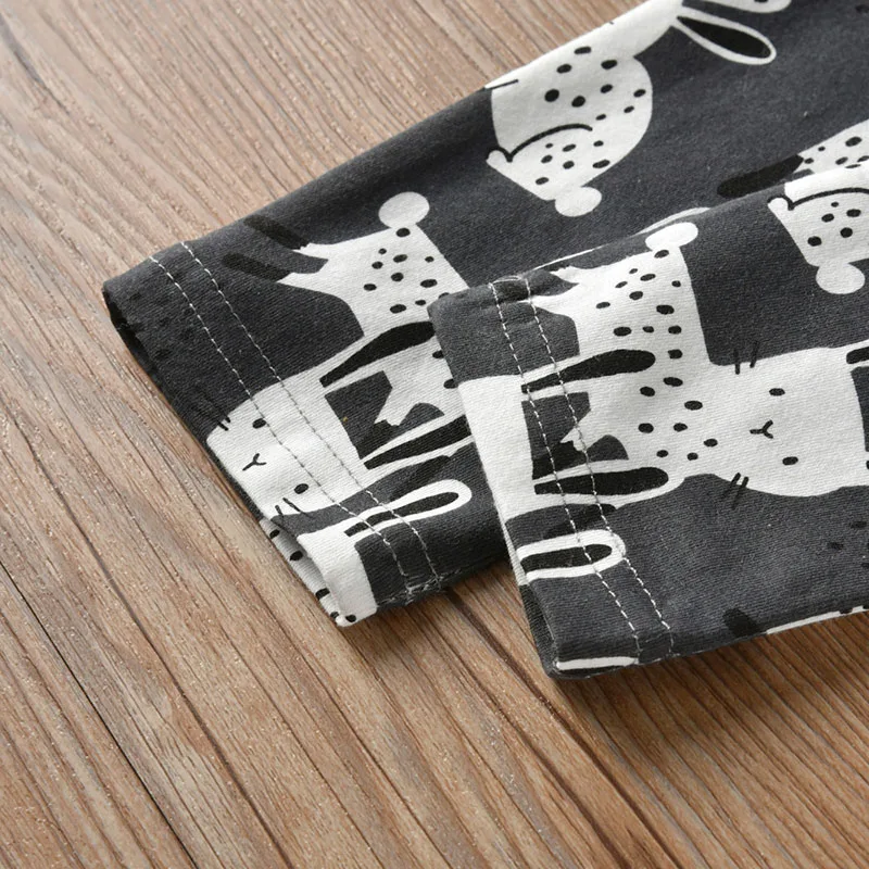 Baby Cartoon Bunny Applique Shirt & Pants Long Sleeve with Ribbon Headband - Image 6