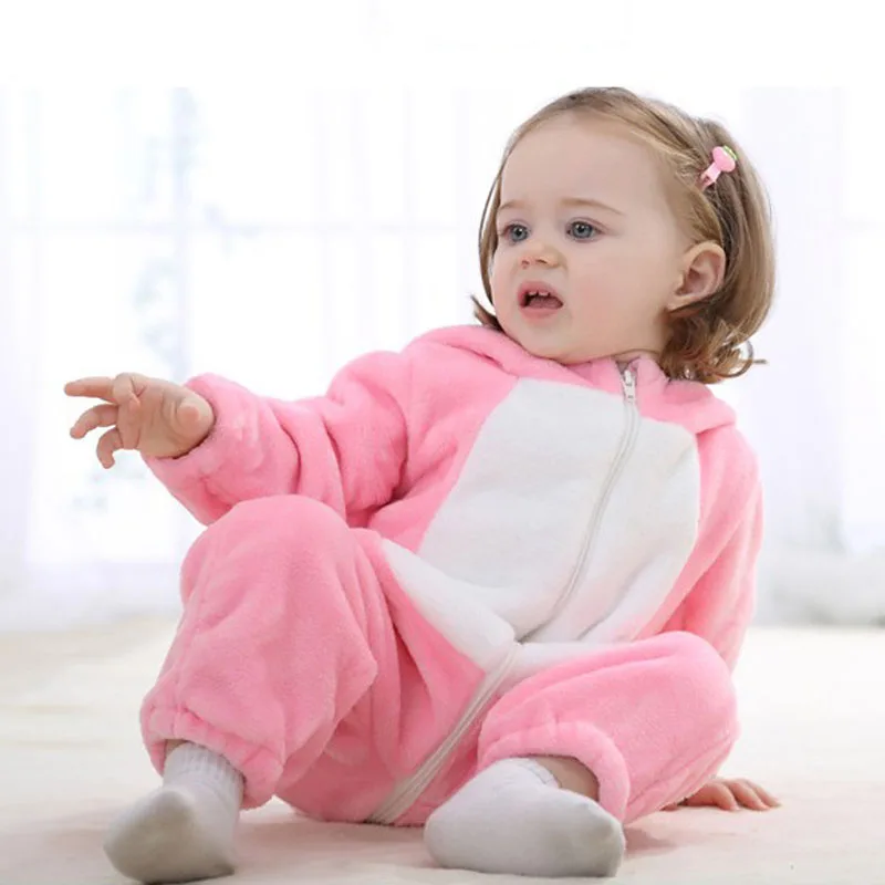 Animal Bunny Rabbit Long Sleeves Zipper Hooded Jumpsuit Costume - Image 2