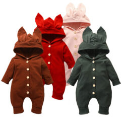 Baby Bunny Ears Hooded Jumpsuit