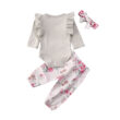 Baby Girl Floral Butterfly Shoulder Onesie Outfit