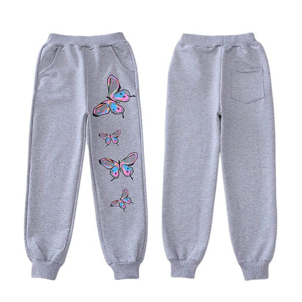 Butterfly Print Sweatshirt & Pullover Pants Long Sleeve - Image 5