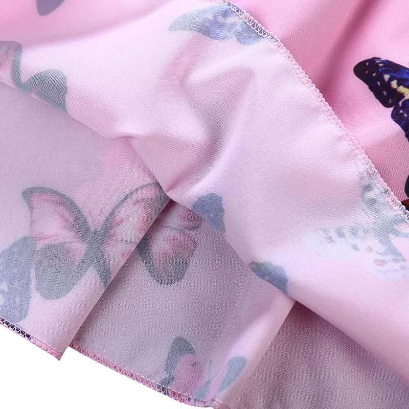 Butterfly Print T-Shirt & Matching Mini Skirt Short Sleeve - Image 5