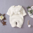 Baby Button Knitted Romper with Cap Outerwear