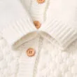 Baby Button Knitted Romper with Cap Outerwear