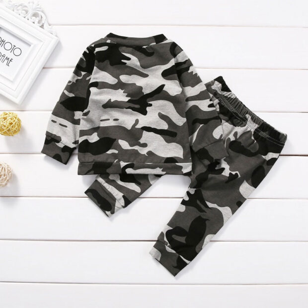 Long Sleeves Army Camouflage Print Sweater Pants - Image 2