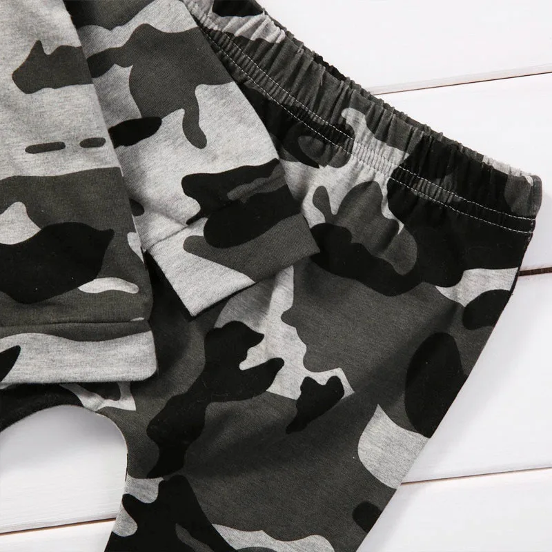 Long Sleeves Army Camouflage Print Sweater Pants - Image 4