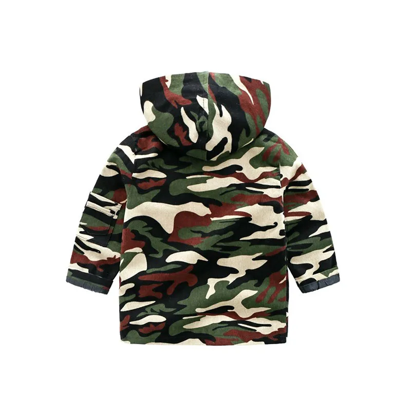Baby Boy Camouflage Pattern Zip Up Hooded Jacket Long Sleeve - Image 2