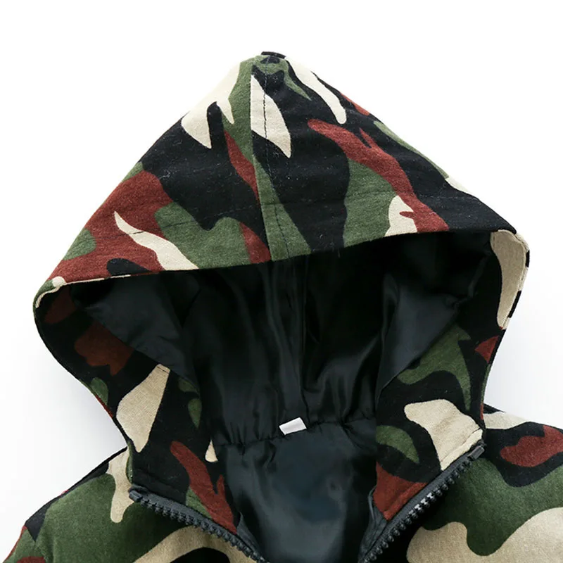 Baby Boy Camouflage Pattern Zip Up Hooded Jacket Long Sleeve - Image 3