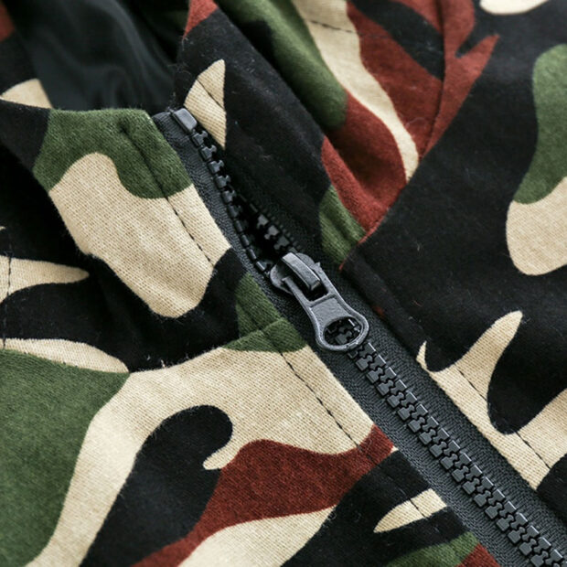 Baby Boy Camouflage Pattern Zip Up Hooded Jacket Long Sleeve - Image 4