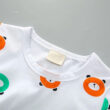 Baby Cartoon Bear Print T-Shirt & Shorts Outfit
