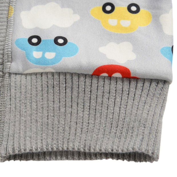 Cartoon Car Print Knitted Cardigan Long Sleeve - Image 7