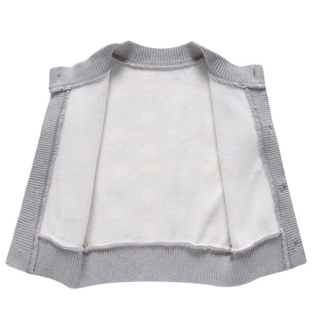 Cartoon Car Print Knitted Cardigan Long Sleeve - Image 3
