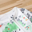 Baby Cartoon Dinosaur Print Footie Pajamas