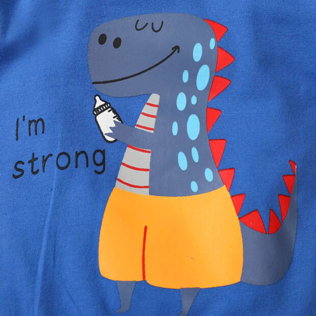 Cartoon Dinosaur Print Tracksuit with Sweatshirt & Matching Pants Long Sleeve Outfit - Image 6