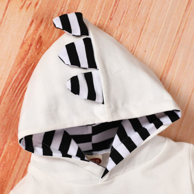 Cartoon Dinosaur Print Tracksuit with Sweatshirt & Matching Pants Long Sleeve Outfit - Image 3