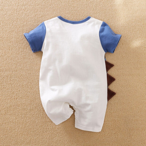 Cartoon Dinosaur Print Romper Short Sleeve - Image 2